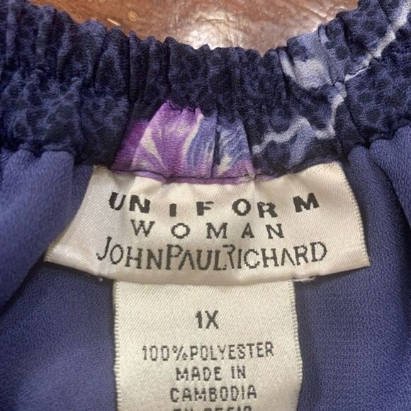 John Paul Richards Plus Size Purple Floral  Maxi Skirt. - Picture 7 of 12